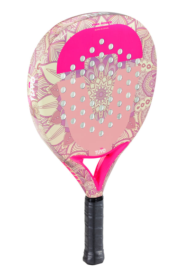 Pink Power - teardrop padel racket for beginners